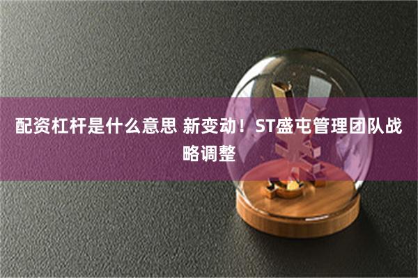 配资杠杆是什么意思 新变动！ST盛屯管理团队战略调整