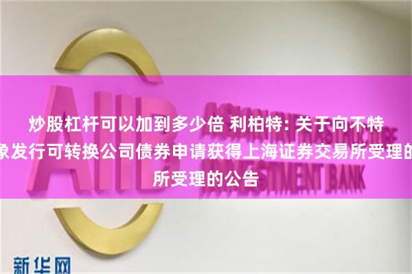 炒股杠杆可以加到多少倍 利柏特: 关于向不特定对象发行可转换公司债券申请获得上海证券交易所受理的公告
