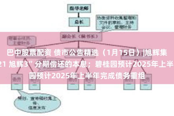 巴中股票配资 债市公告精选（1月15日）|旭辉集团尚未筹足“H21 旭辉3”分期偿还的本息；碧桂园预计2025年上半年完成债务重组