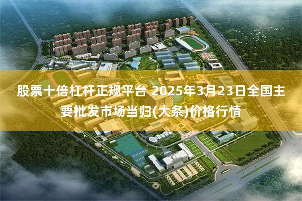 股票十倍杠杆正规平台 2025年3月23日全国主要批发市场当归(大条)价格行情