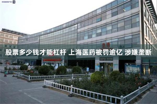 股票多少钱才能杠杆 上海医药被罚逾亿 涉嫌垄断
