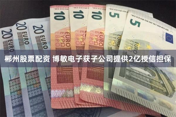 郴州股票配资 博敏电子获子公司提供2亿授信担保