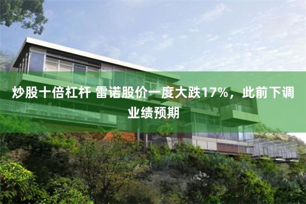 炒股十倍杠杆 雷诺股价一度大跌17%，此前下调业绩预期