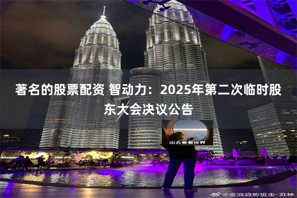 著名的股票配资 智动力：2025年第二次临时股东大会决议公告